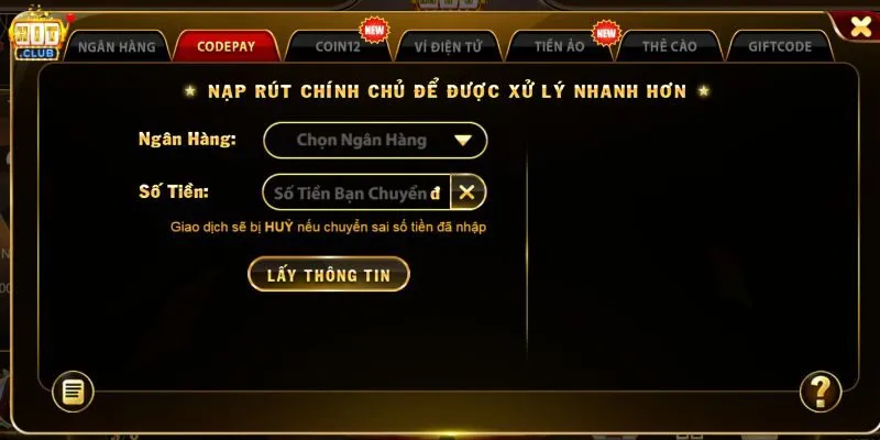 Nạp tiền HITCLUB